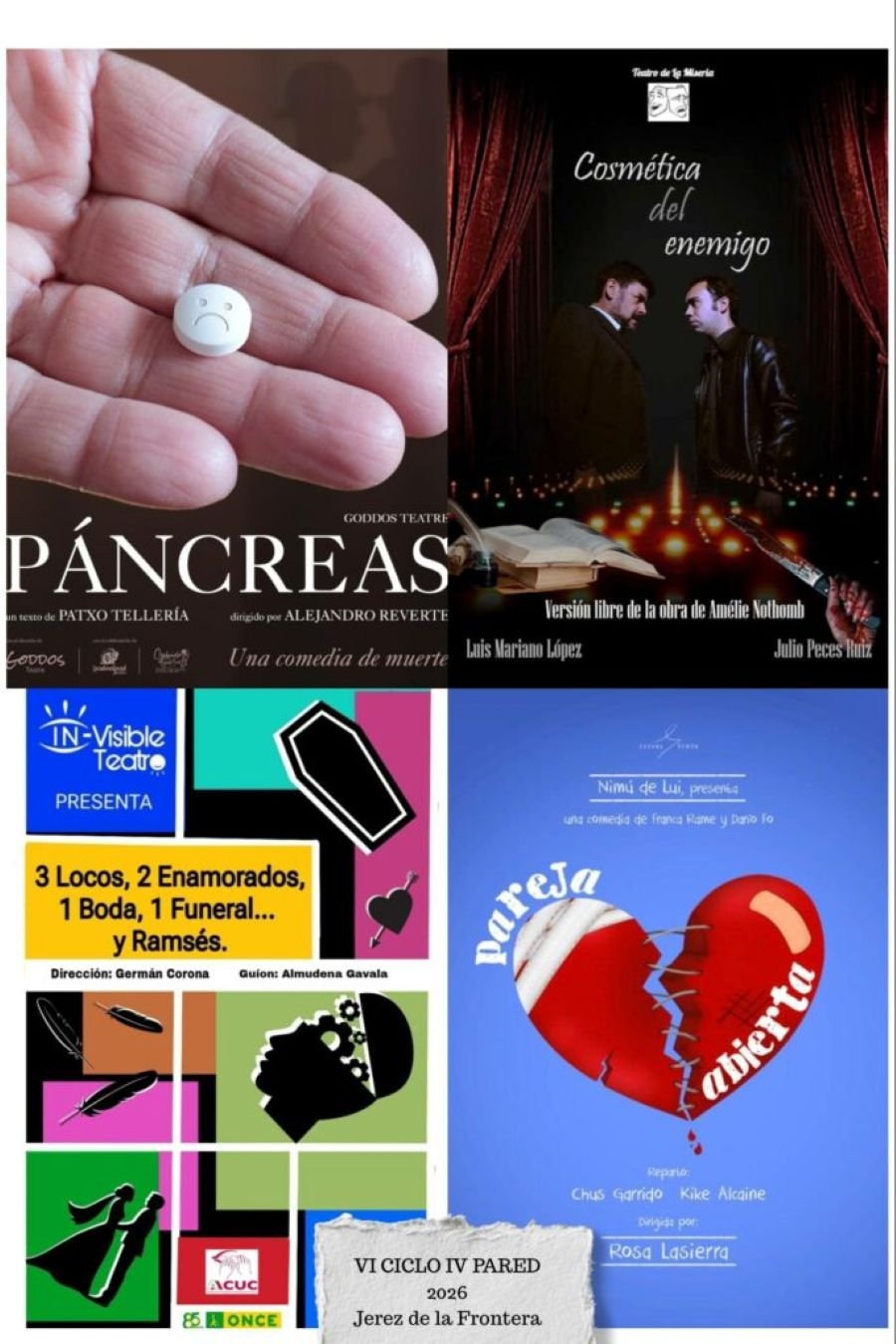 El esperado regreso del Ciclo de teatro IV Pared en Jerez: una selección de altura para 2026