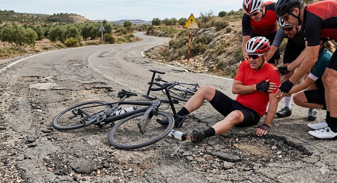 El TSJ reconoce el derecho a una indemnización por caída de ciclista por mal estado de la calzada