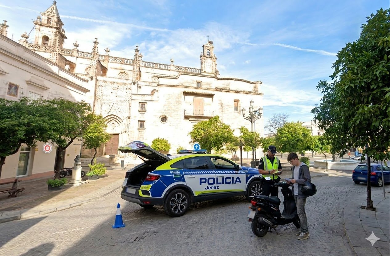 Denunciado un menor conduciendo un ciclomotor sin carné en Jerez