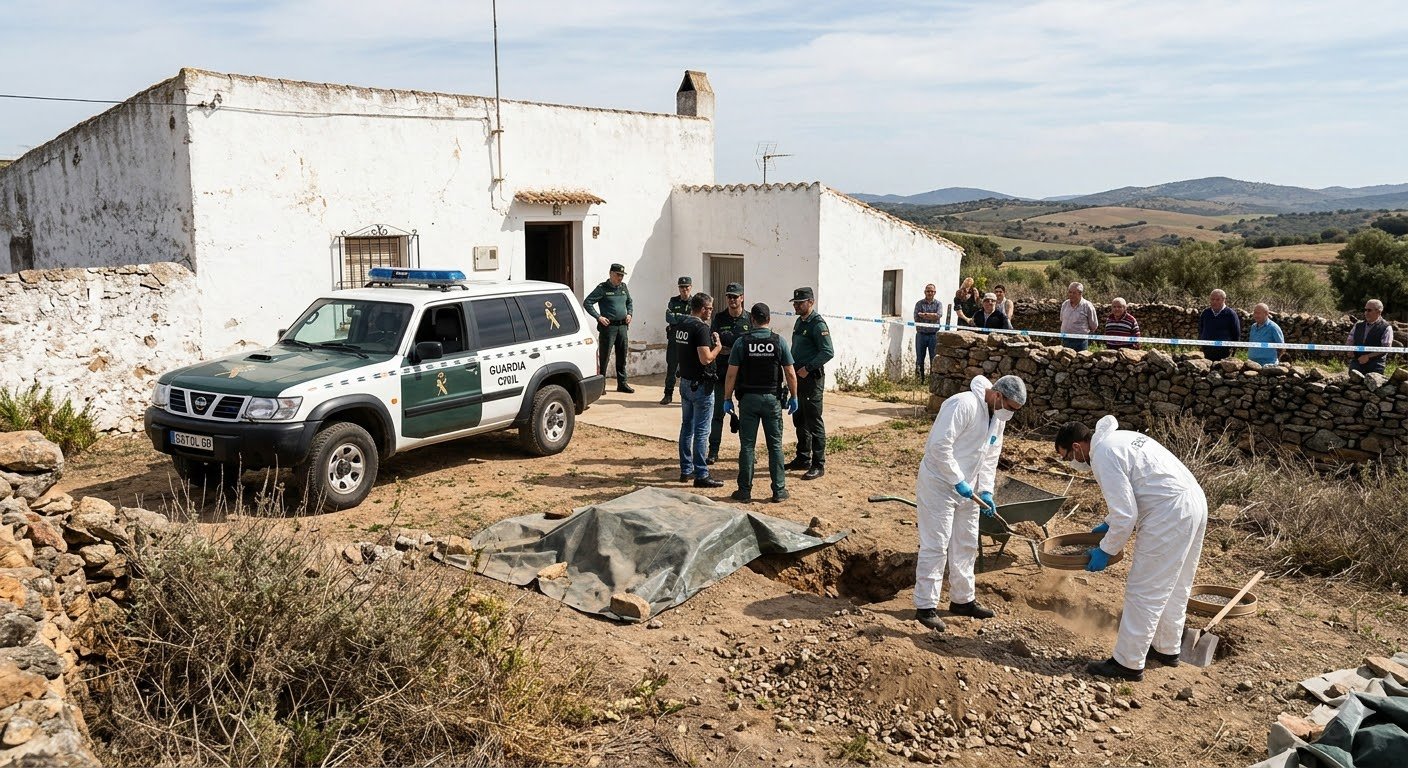 La Guardia Civil halla restos óseos en Badajoz tras años de búsqueda en Hornachos