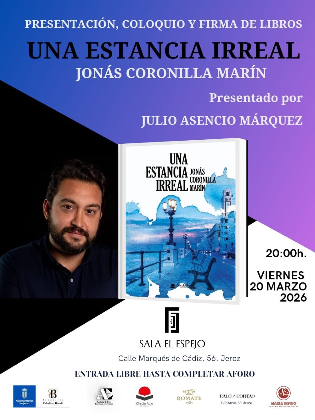 Jonás Coronilla presenta su esperado debut literario en la Sala El Espejo de Jerez