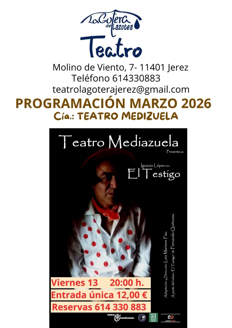 El Teatro Mediazuela revive el duende de Fernando Quiñones con «El Testigo» en Jerez