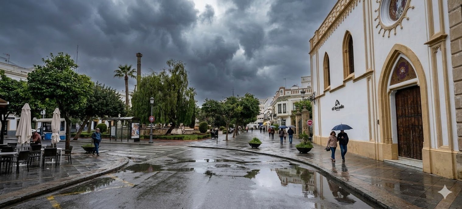 El tiempo en Jerez de la Frontera este miércoles 18 de marzo: Lluvias y tormentas