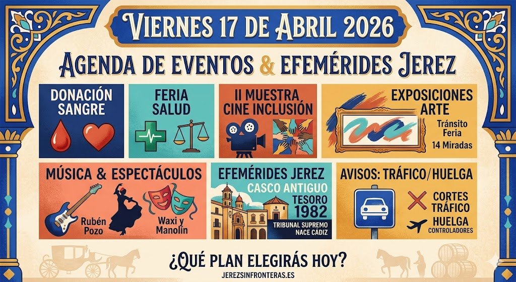 Qué hacer hoy: Agenda de eventos y efemérides en Jerez este 17 de abril