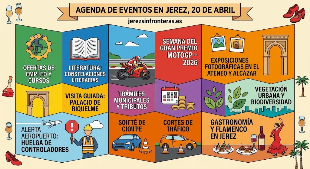 Qué hacer hoy en Jerez: Agenda de eventos para este lunes 20 de abril