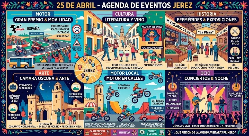 Agenda de eventos en Jerez el 25 de abril: Guía completa de actividades