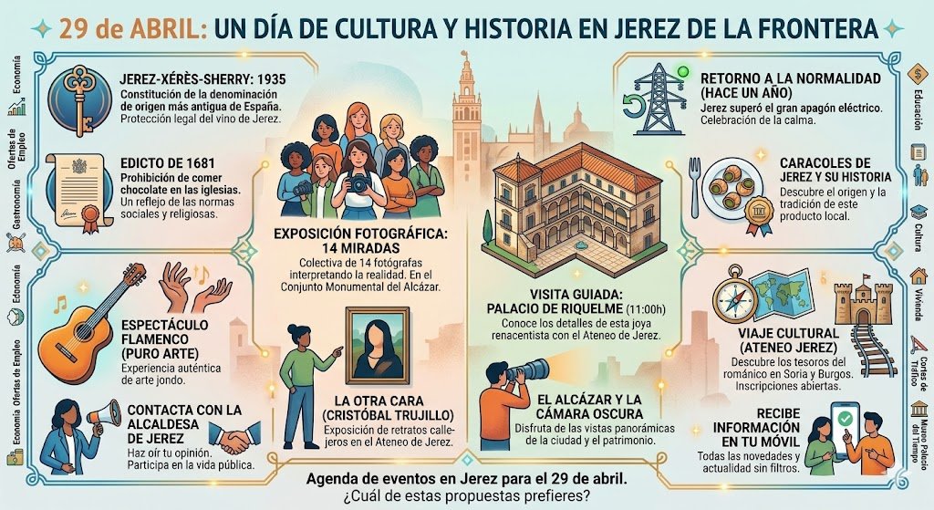 Agenda de eventos en Jerez para el 29 de abril: ocio y cultura