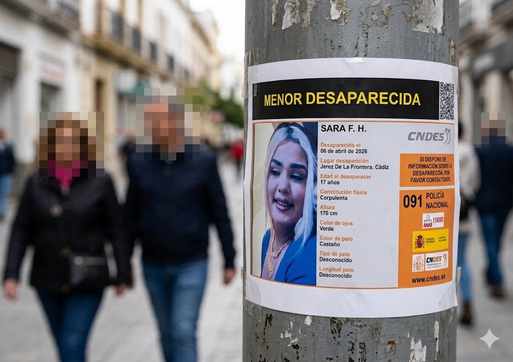Máxima alerta en Jerez: Sara F. H. lleva cuatro días desaparecida
