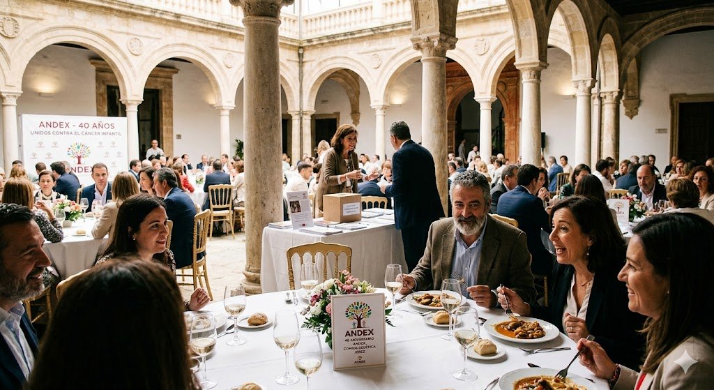Andex celebra 40 años de esperanza con una gran comida benéfica en el Palacio de Campo Real
