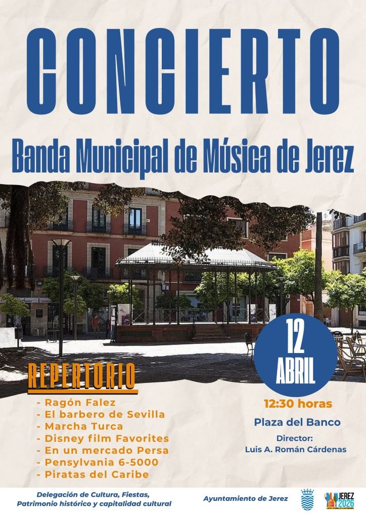 Concierto Banda Municipal de Música de Jerez en Plaza del Banco