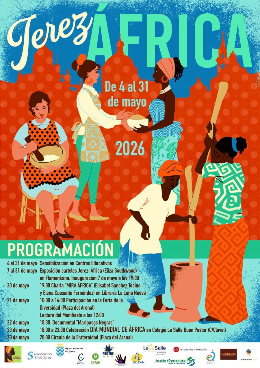 Cartel de la programación del Día de África en Jerez
