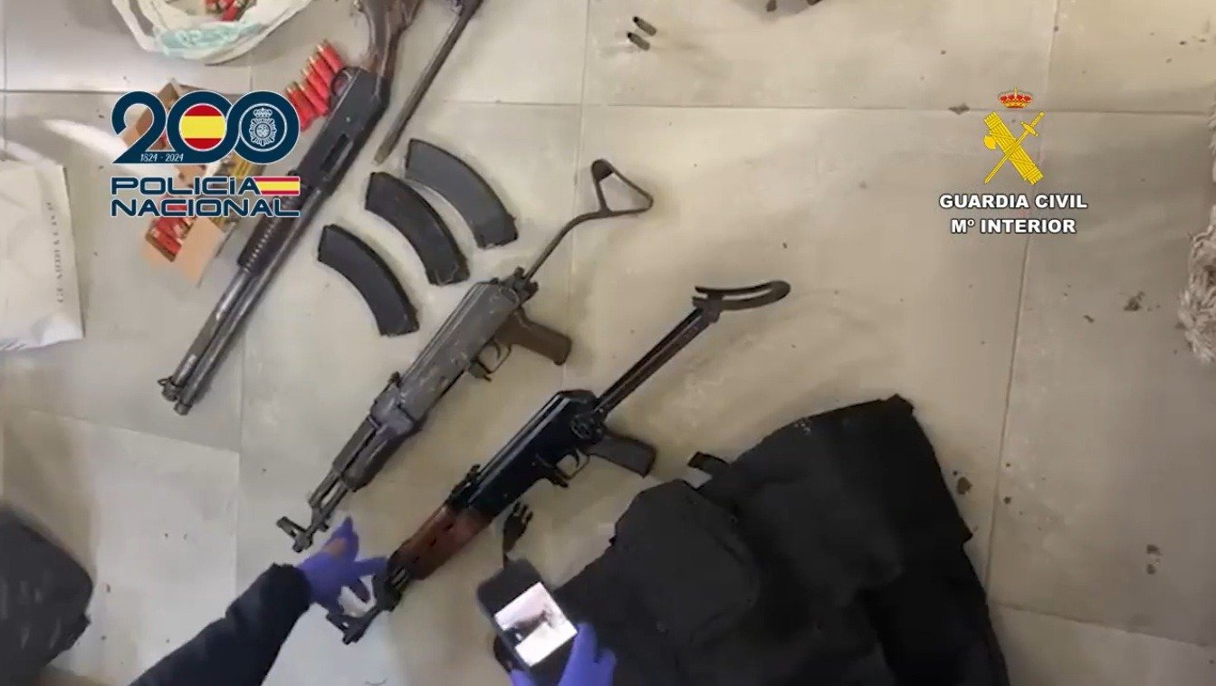 Golpe al narcotráfico en Jerez: incautados 500 kilos de hachís y fusiles de asalto