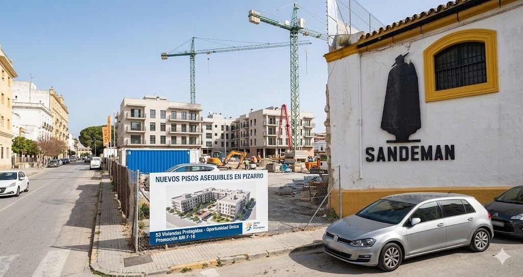 El rincón de la calle Pizarro que esconderá los nuevos pisos asequibles en Jerez