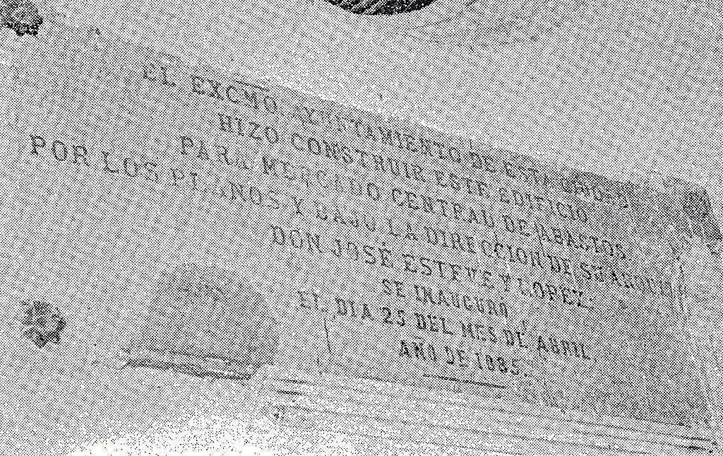 Placa conmemorativa de la inauguración del Mercado Central de Abastos de Jerez en 1885