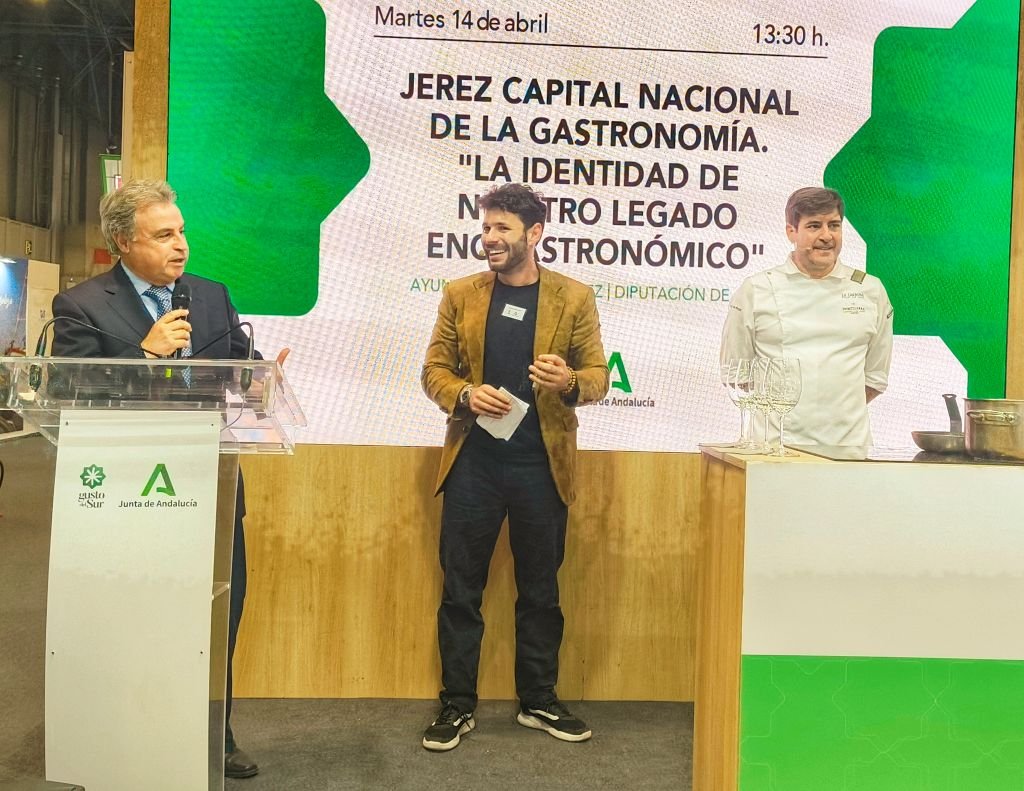 Presentación de Jerez Capital Nacional de Gastronomía en Salón Gourmets Madrid con Javier Muñoz.