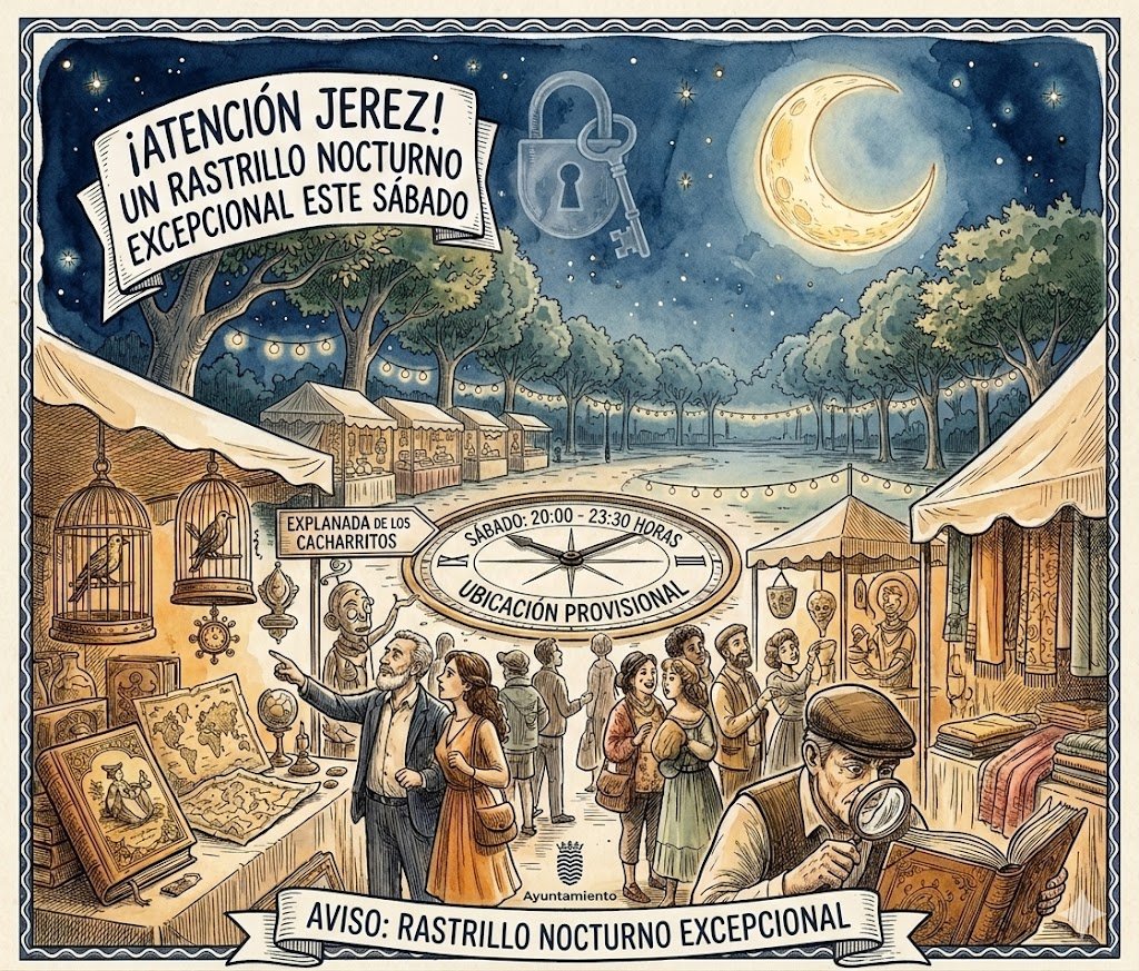 El Rastrillo de los Domingos en Jerez se traslada de forma excepcional a este sábado