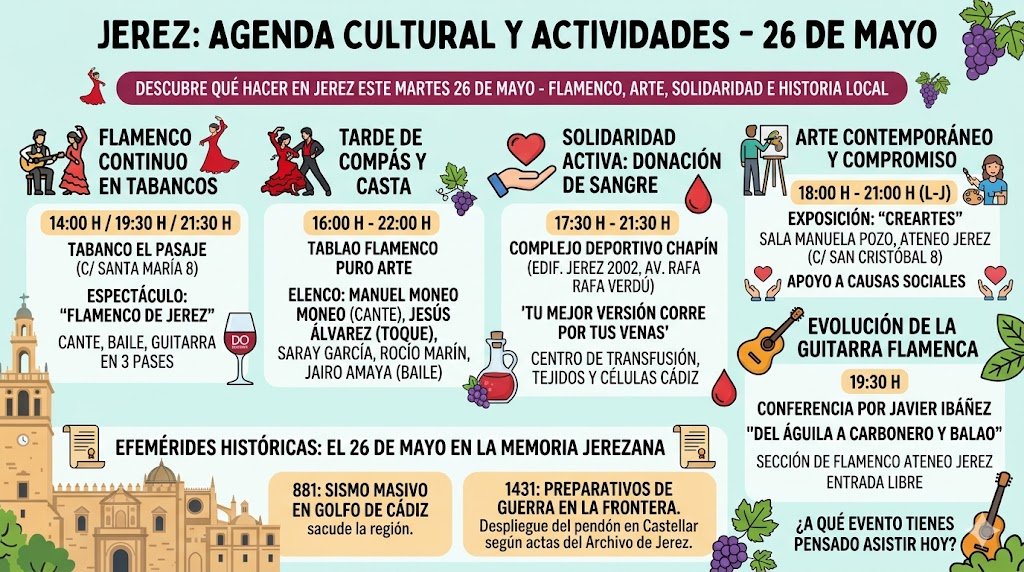 Qué hacer en Jerez el 26 de mayo: Guía completa de eventos y cultura