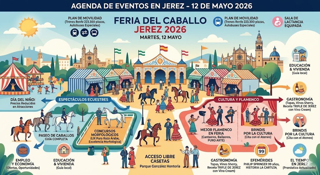 Agenda Esencial Hoy en Jerez para el 12 de mayo: Guía de la Feria 2026
