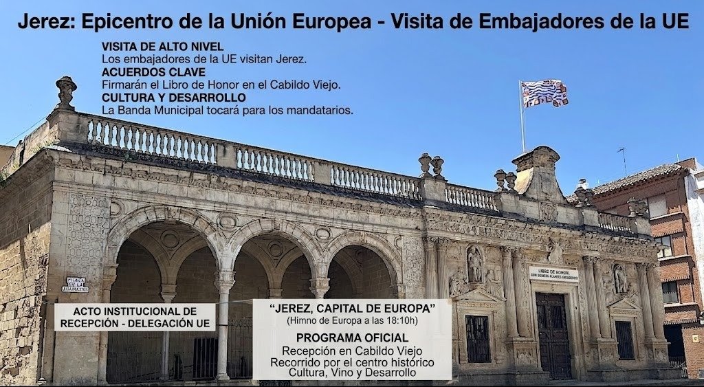 Los embajadores de la UE en Jerez protagonizan una visita histórica