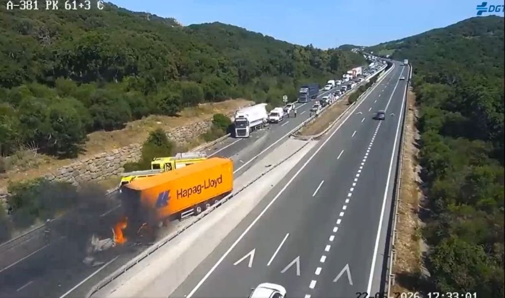 Accidente en la A-381: retenciones y última hora en el regreso a Jerez