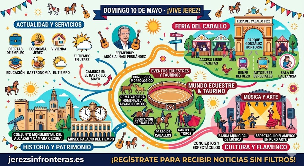 Agenda en Jerez para este 10 de mayo: Guía de la Feria y más