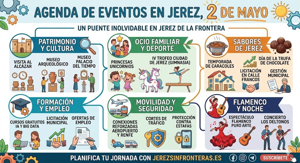 Qué hacer hoy en Jerez: Agenda de eventos del 2 de mayo