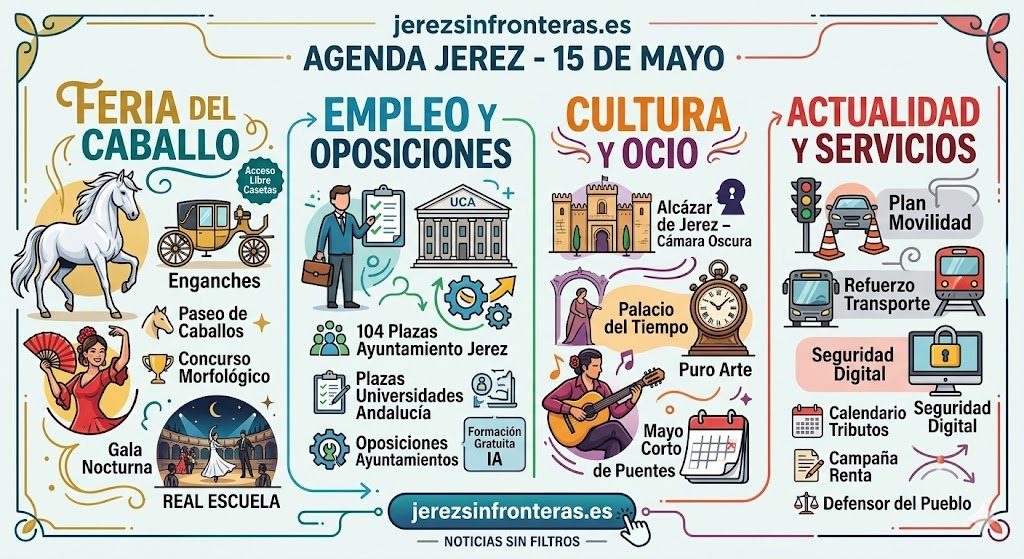 Agenda de Jerez para el 15 de mayo: Guía de Feria, Empleo y Eventos