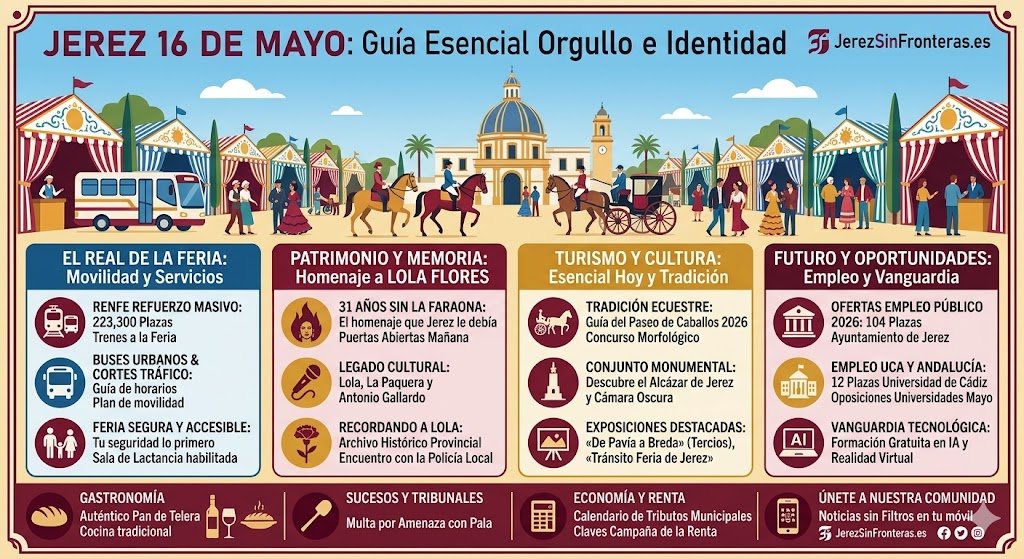 Agenda de Jerez para el 16 de mayo: Orgullo histórico sin fronteras