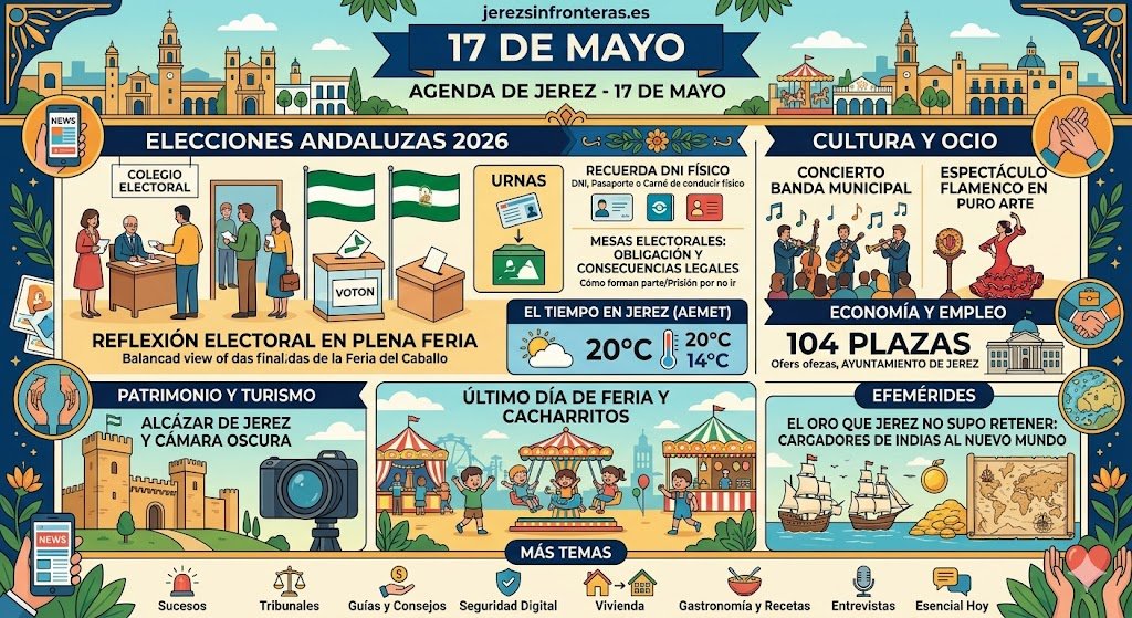 Agenda de Jerez para el 17 de mayo: Elecciones y planes de ocio