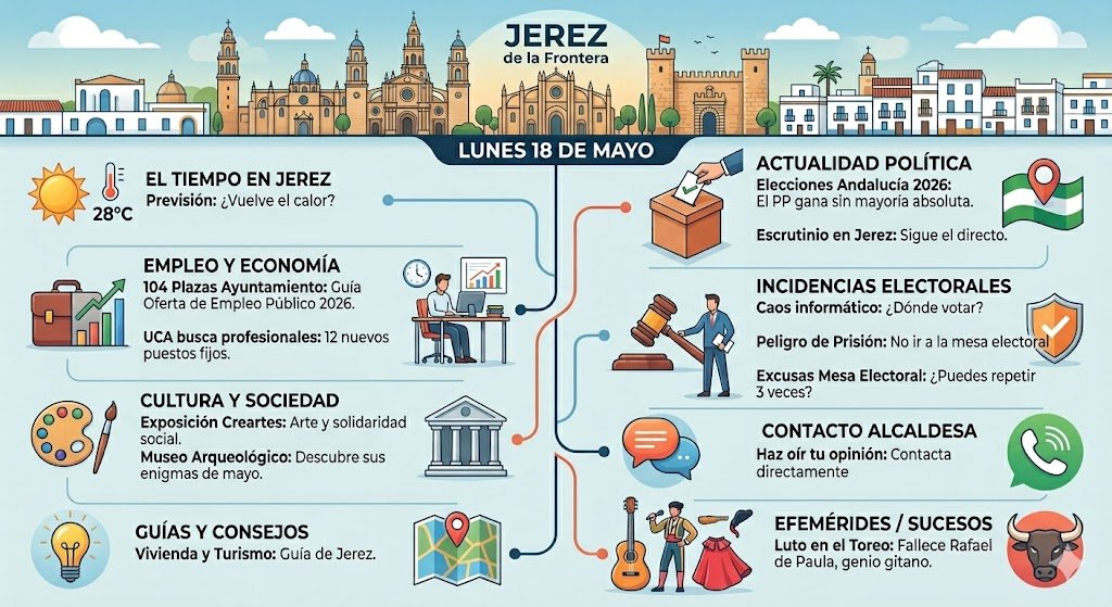 Agenda de Jerez del 18 de mayo: Guía de eventos y empleo