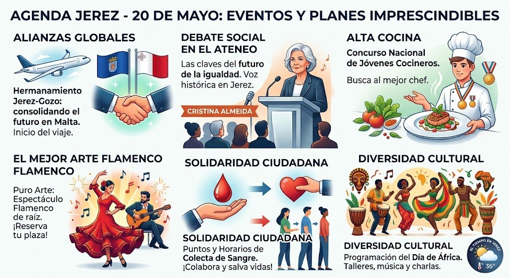 Agenda de Jerez para el 20 de mayo: Eventos y planes culturales
