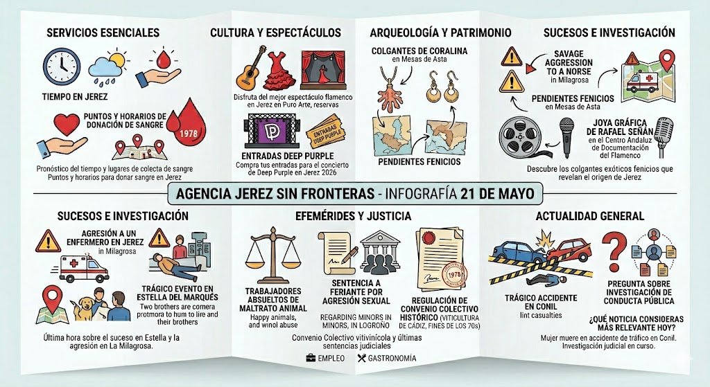 Agenda de Jerez para el 21 de mayo: Conciertos, empleo y la última hora de la ciudad