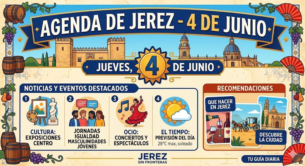 Agenda de Jerez del 4 de junio: planes y eventos culturales destacados