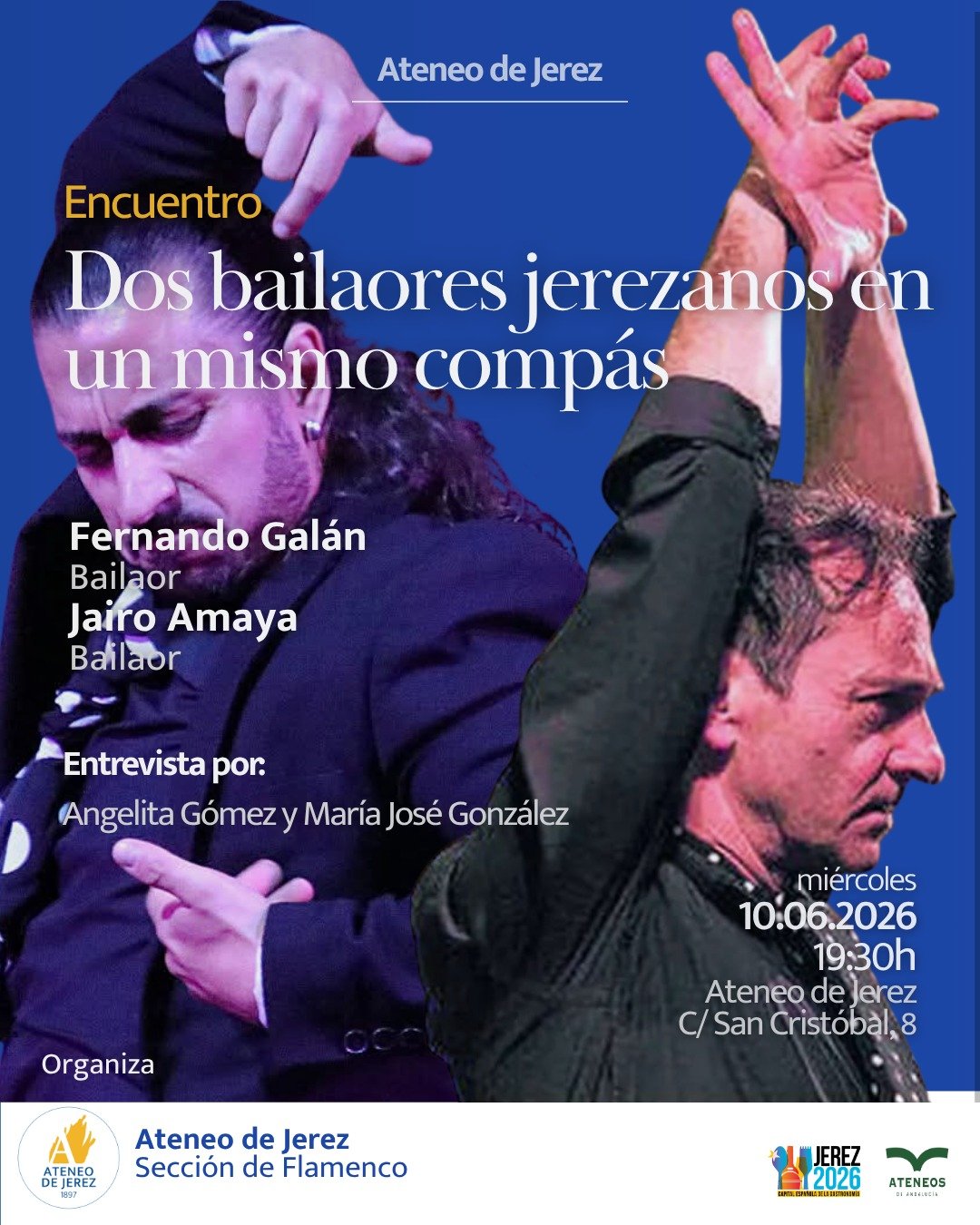 Los bailadores jerezanos Fernando Galán y Jairo Amaya toman el Ateneo