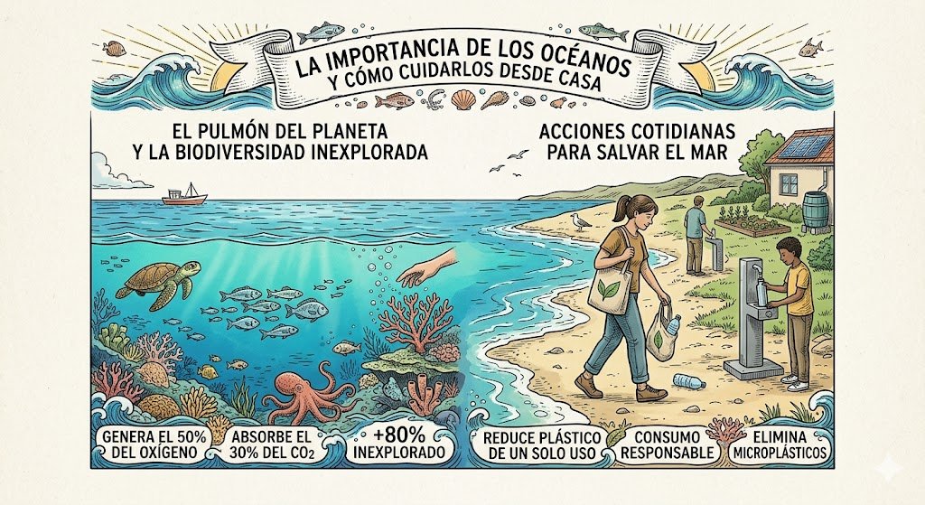 La importancia de los océanos y cómo cuidarlos desde casa