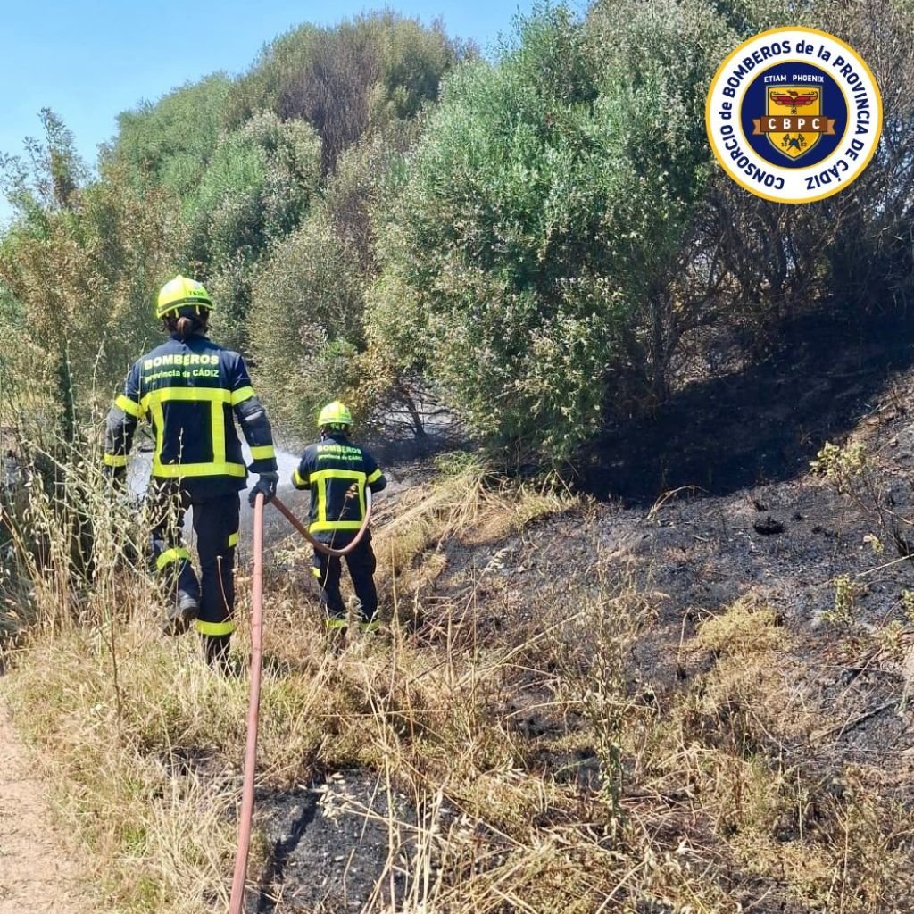 Incendio en El Torno: Bomberos de Jerez y Arcos controlan el fuego en un trigal