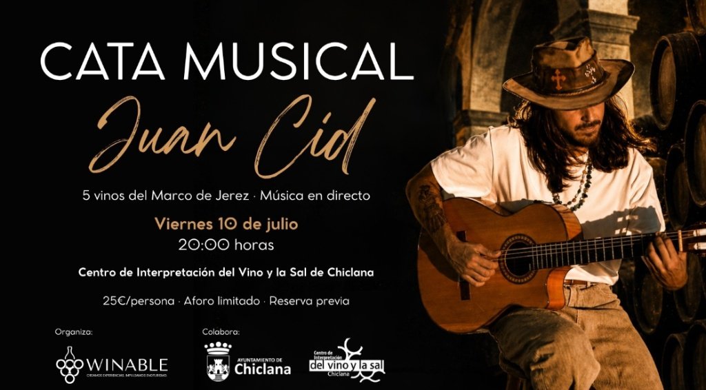 Cata musical de vinos de Jerez con Juan Cid en Chiclana