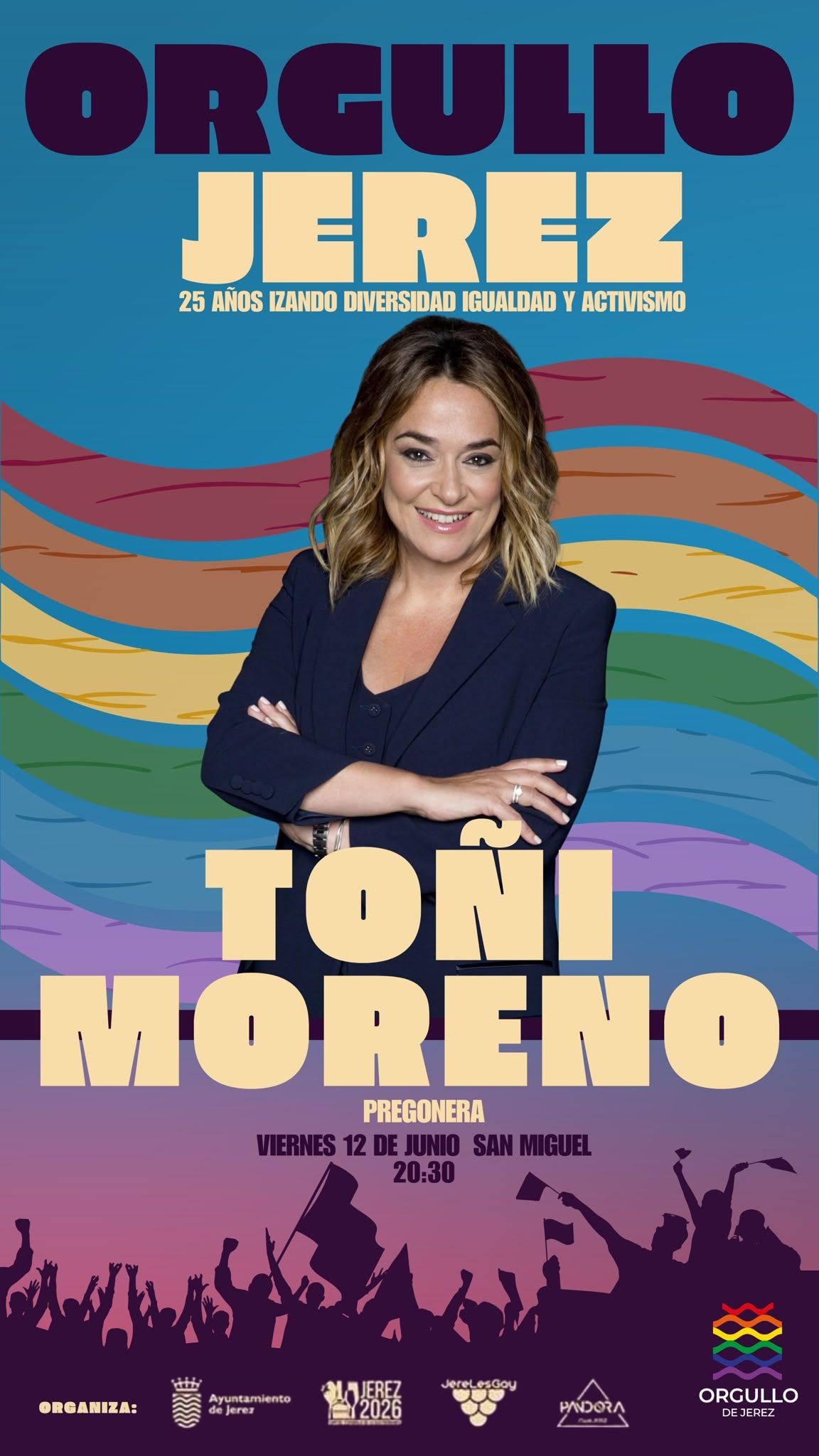 Toñi Moreno y Merche lideran el 25º Orgullo de Jerez