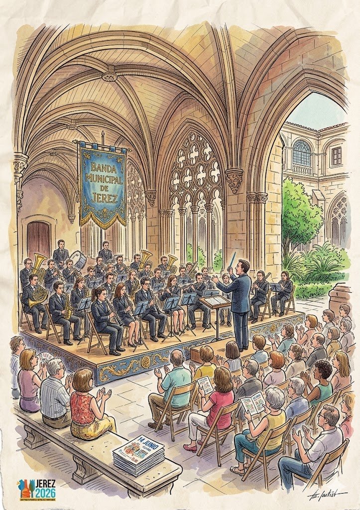 Concierto de la Banda Municipal de Música de Jerez: de Disney al Carnaval en la Sala Refectorio