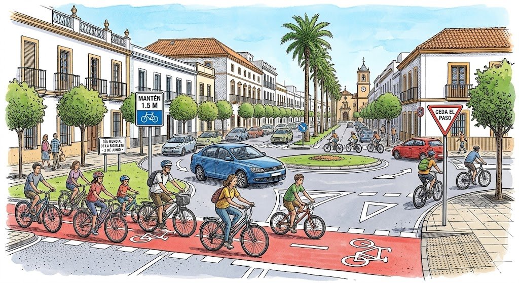 Día Mundial de la Bicicleta en Jerez: claves de seguridad vial