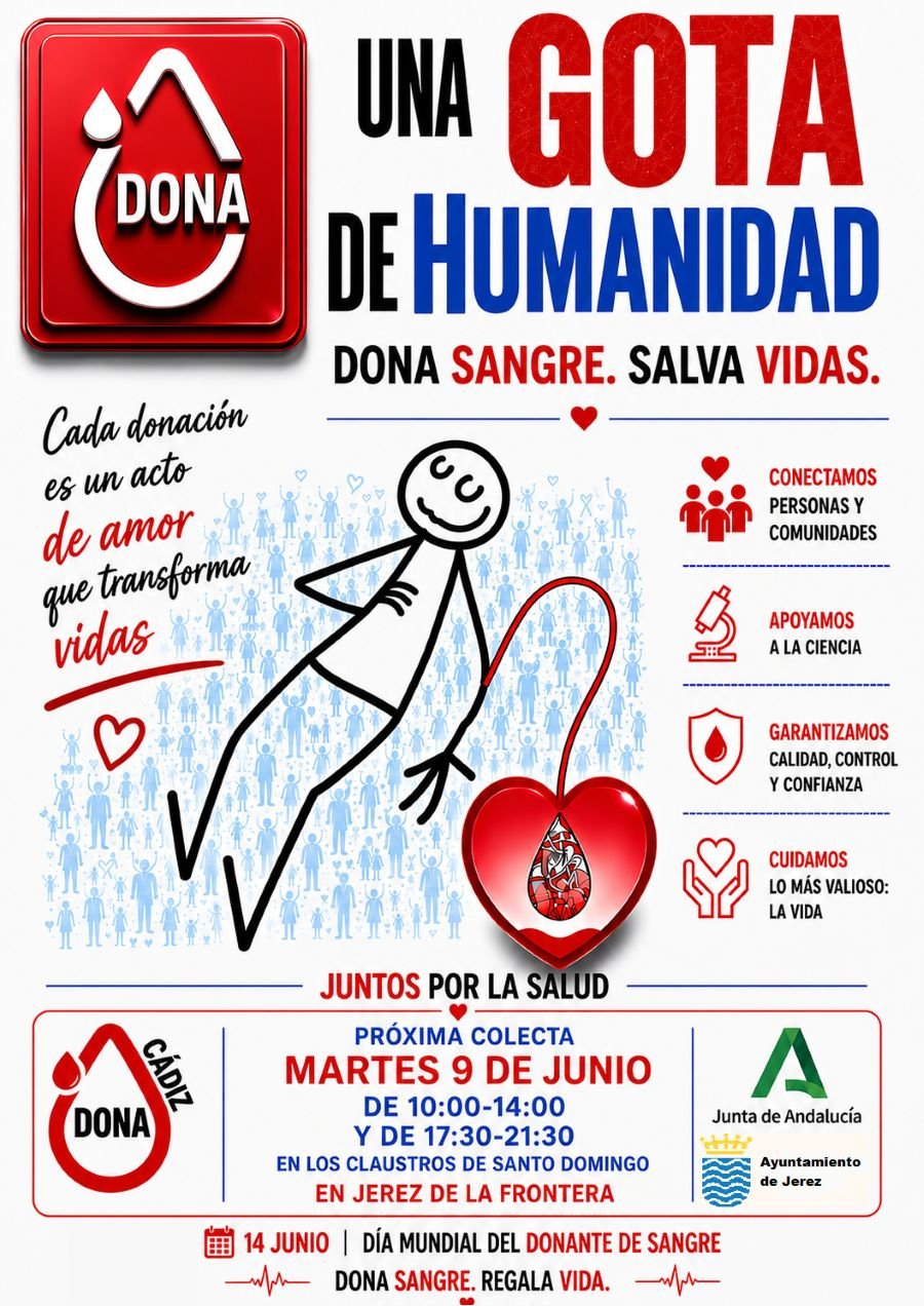 Donación de sangre en Jerez: Salva vidas este martes en Los Claustros