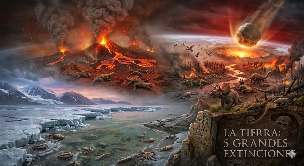 Al borde del abismo: Las 5 veces que los periodos de extinciones masivas en la Tierra borraron la vida