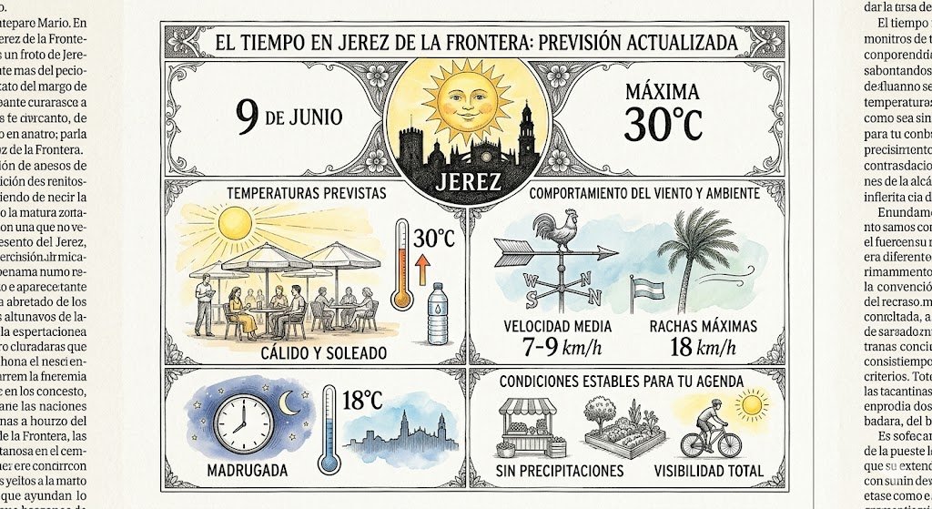 El tiempo en Jerez de la Frontera para el 9 de junio: Guía detallada