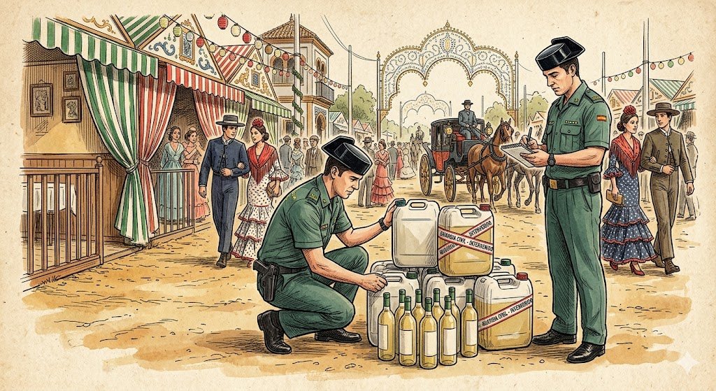 Operación contra la venta irregular de alcohol y tabaco en las ferias de Jerez y El Puerto