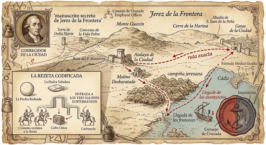¿Por qué la Corona española ocultó este mapa? El manuscrito secreto de Jerez y sus tres cámaras