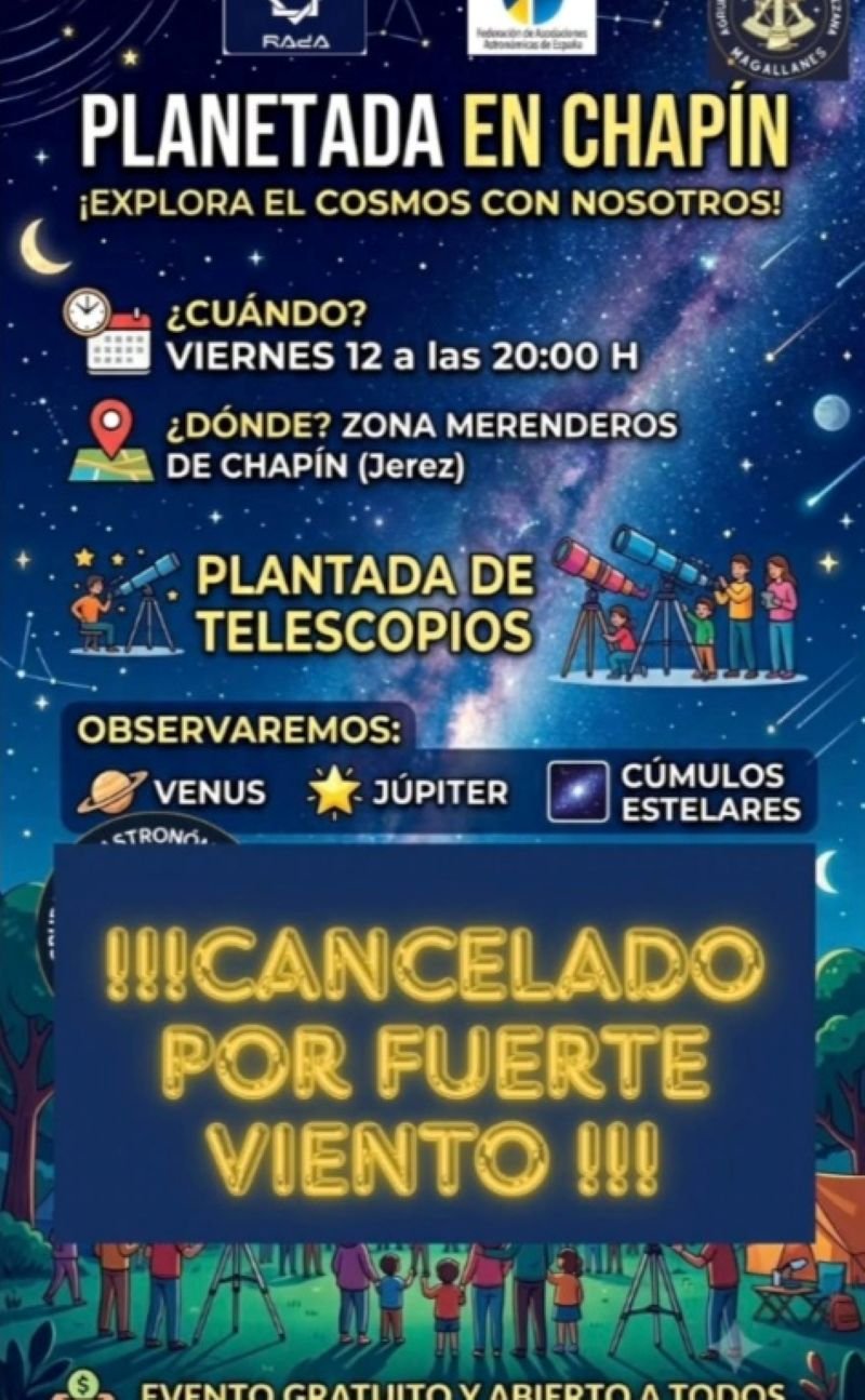Cancelada la Planetada en Chapín en Jerez por el temporal de viento