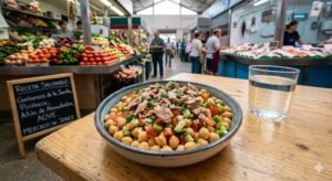 Recetas saludables con productos locales: Ensalada de garbanzos de la Janda