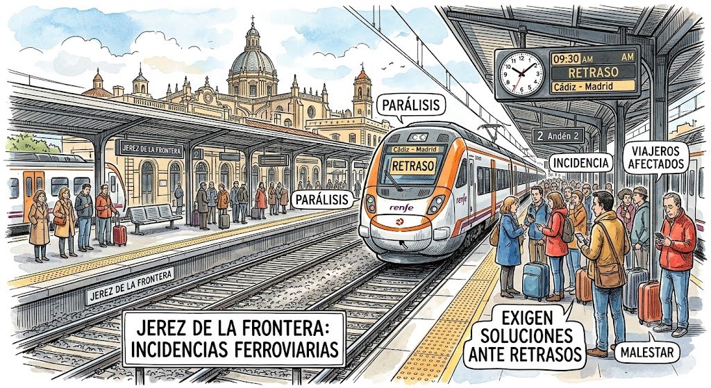Incidentes ferroviarios en Jerez: Exigen soluciones ante los retrasos en los trenes