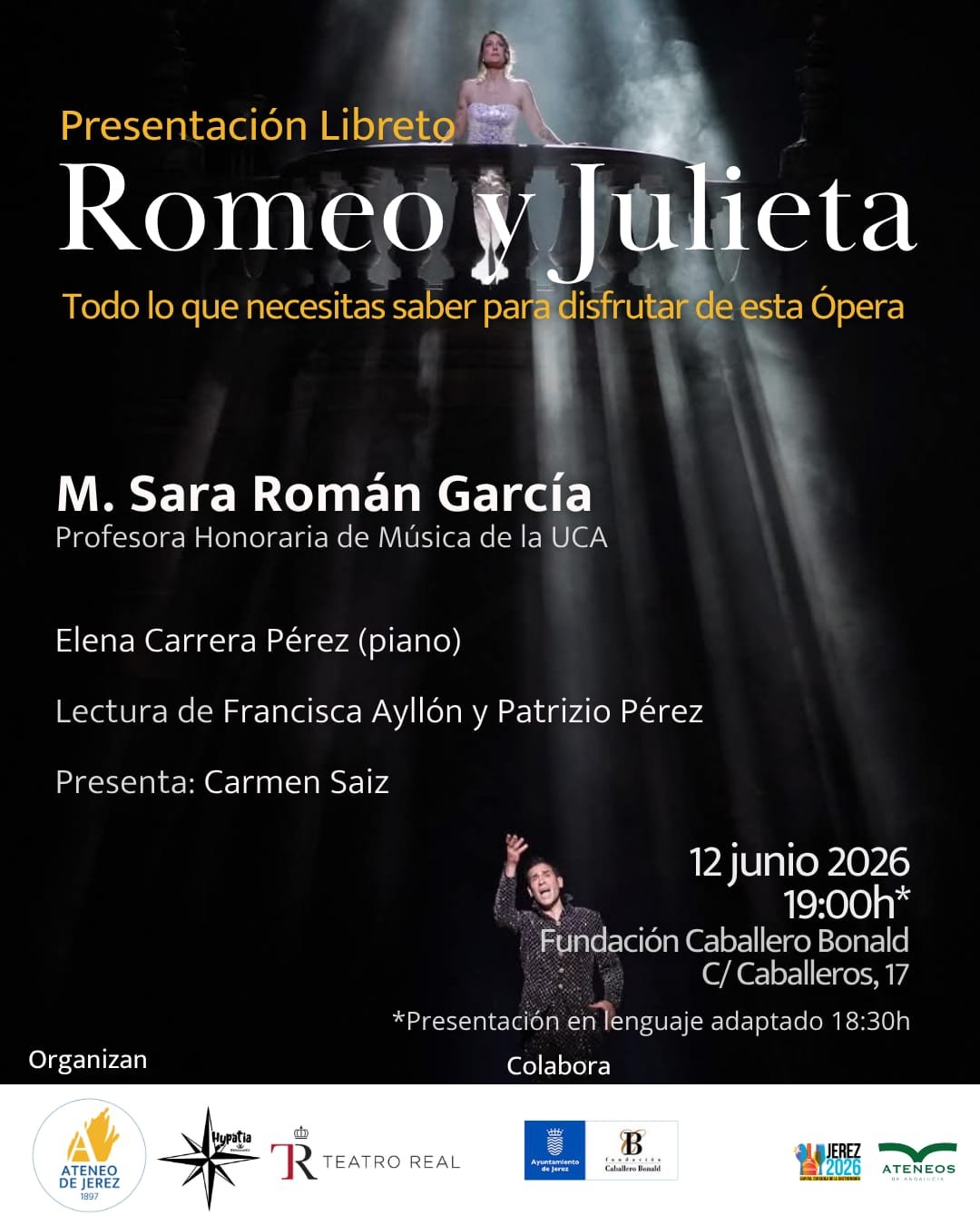Romeo y Julieta llega a Jerez con una presentación de su libreto operístico