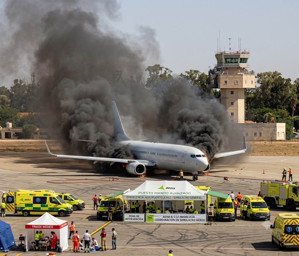 ¿Por qué se ha visto humo en el aeropuerto de Jerez?
